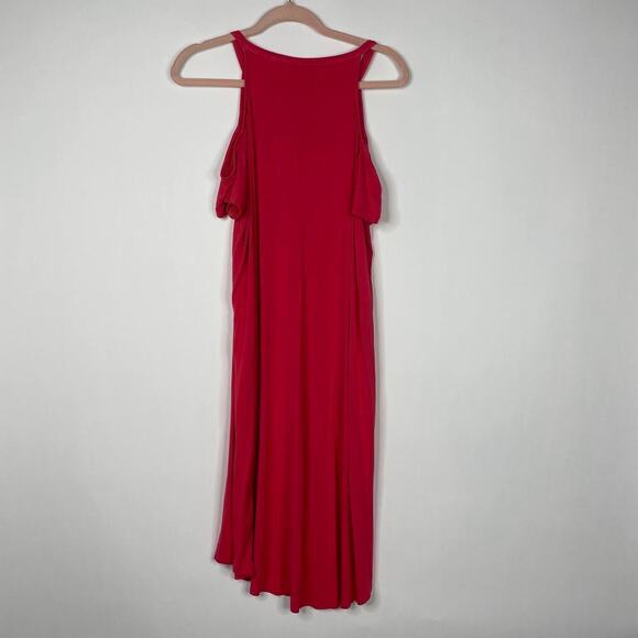 2/$30 Torrid Super Soft Bright Berry Cold Shoulder T-Shirt Mini Dress 1X #5455 - Picture 9 of 13